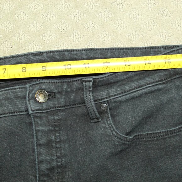 Talbots Jeans Size 12 Petite Dark Gray Straight Ankle Ladies Pants Stretch - Picture 5 of 6